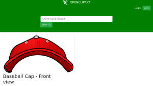 openclipart圖庫：Baseball Cap - Front view縮圖