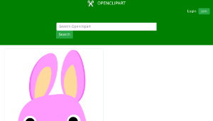 openclipart圖庫：Pink rabbit - Lapin rose縮圖