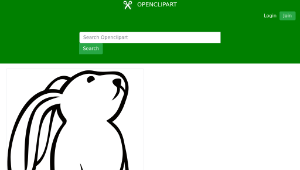 openclipart圖庫：White Bunny縮圖