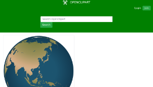 openclipart圖庫：Globe facing Asia and Australia-資源代表圖