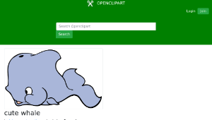 openclipart圖庫：cute whale縮圖