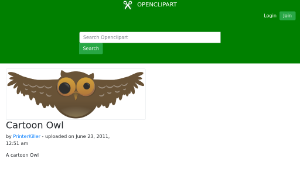 openclipart圖庫：Cartoon Owl縮圖