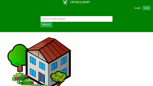 openclipart圖庫：Iso City Grey House 2縮圖
