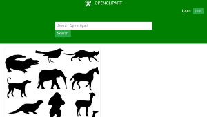 openclipart圖庫：Animal silhouettes 3縮圖