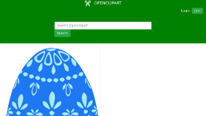 openclipart圖庫：Blue Lace Easter Egg-資源代表圖