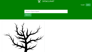 openclipart圖庫：Barren Tree Silhouette 3-資源代表圖