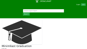 openclipart圖庫：Minimliast Graduation Hat縮圖