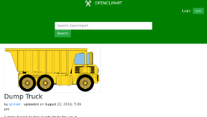 openclipart圖庫：Dump Truck縮圖