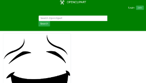 openclipart圖庫：Laughing Smiley Face Silhouette縮圖