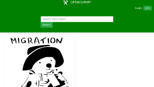 openclipart圖庫：migration is not a crime (stencil)縮圖