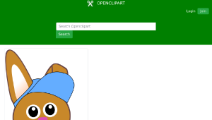 openclipart圖庫：Funny bunny with summer fashion wear-資源代表圖