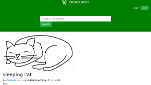 openclipart圖庫：sleeping cat-資源代表圖