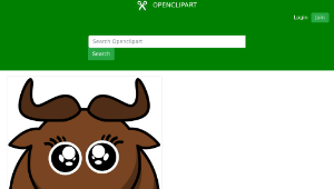 openclipart圖庫：Cartoon Gnu Eyes2縮圖