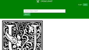 openclipart圖庫：William Morris Letter U-資源代表圖
