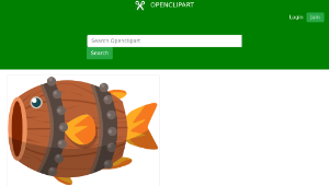 openclipart圖庫：Barrel Fish-資源代表圖