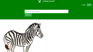 openclipart圖庫：zebra - coloured縮圖