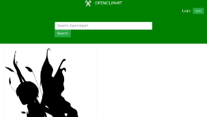 openclipart圖庫：Female Fairy Silhouette-資源代表圖