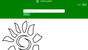 openclipart圖庫：Sun Icon - Coloring Book縮圖
