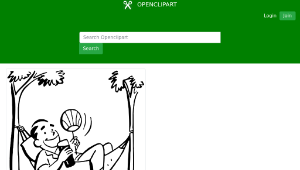 openclipart圖庫：Man in hammock縮圖