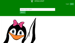 openclipart圖庫：Penguin Girl縮圖
