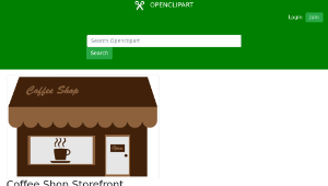 openclipart圖庫：Coffee Shop Storefront縮圖