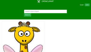 openclipart圖庫：Giraffe Fairy縮圖