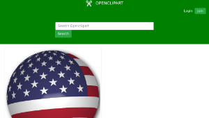 openclipart圖庫：USA Flag Sphere縮圖