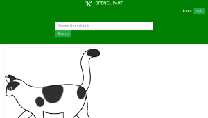 openclipart圖庫：Letra G de Gato para colorear縮圖