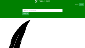 openclipart圖庫：Feather Quill And Inkwell Silhouette縮圖