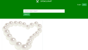 openclipart圖庫：Pearl heart-資源代表圖