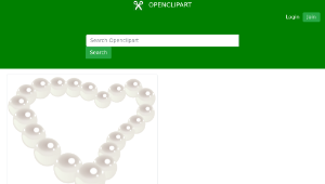 openclipart圖庫：Pearl heart縮圖