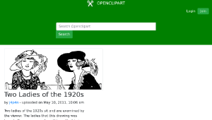 openclipart圖庫：Two Ladies of the 1920s-資源代表圖