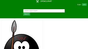 openclipart圖庫：Wild penguin-資源代表圖