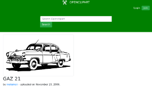 openclipart圖庫：GAZ 21 -資源代表圖