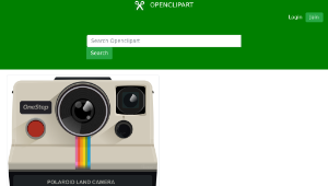 openclipart圖庫：Polaroid 1000 Land Camera OneStep縮圖