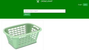 openclipart圖庫：Plastic Laundry Basket-資源代表圖