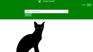 openclipart圖庫：Cat silhouette-資源代表圖