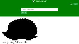 openclipart圖庫：Hedgehog Silhouette縮圖
