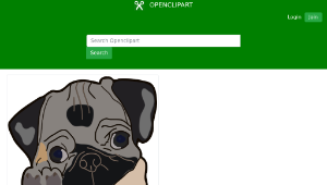 openclipart圖庫：Cute Pug縮圖