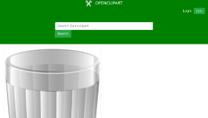 openclipart圖庫：glass, water, stiklinÄ—縮圖
