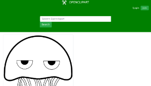 openclipart圖庫：Jellyfish - Coloring Book-資源代表圖