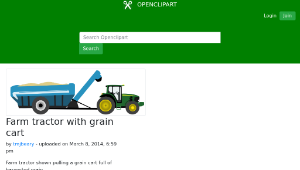 openclipart圖庫：Farm tractor with grain cart-資源代表圖