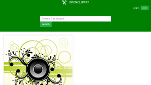 openclipart圖庫：Speaker on abstract background-資源代表圖