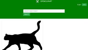 openclipart圖庫：Elegant Cat Silhouette-資源代表圖