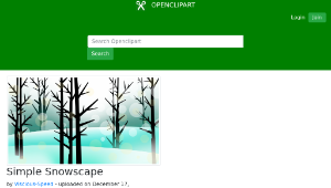 openclipart圖庫：Simple Snowscape-資源代表圖