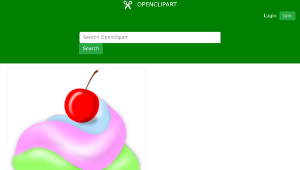 openclipart圖庫：Cupcake w cherry-資源代表圖