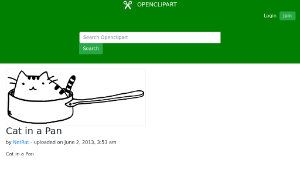 openclipart圖庫：Cat in a Pan-資源代表圖