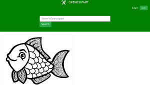 openclipart圖庫：fish - lineart-資源代表圖