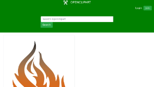 openclipart圖庫：Fuoco e fiamme-資源代表圖