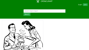 openclipart圖庫：Man being served coffee-資源代表圖